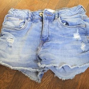 Zara kids ripped jean shorts
